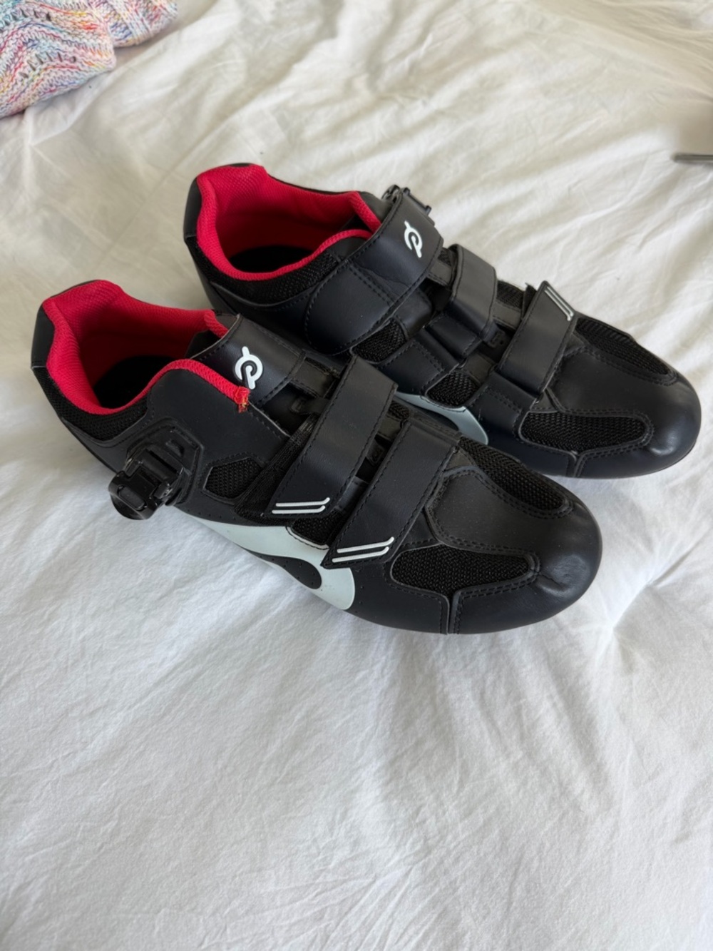 Peloton Black Men's Cycling Shoes with Ratchet Closure